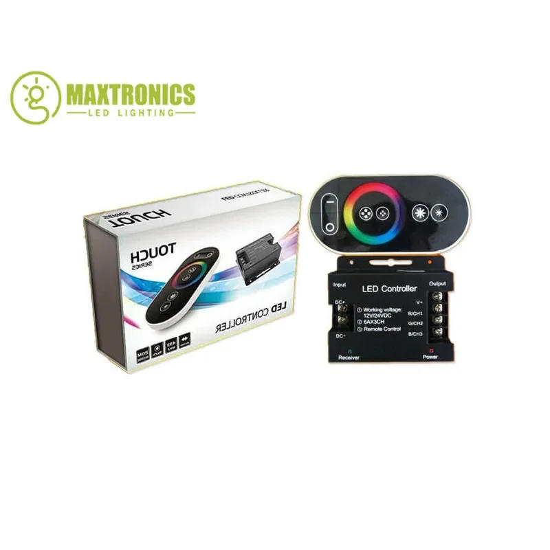 Description Picture 3 of item12-24V 18A RF Remote Wireless Touch Pad Panel RGB LED Controller controls for 5050 3528 RGB Light RGB Controller