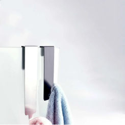 Stainless Steel Over Glass Door Shower Door Back Shower Towel Rack S-Shape Bathroom Bathrobe Hanger Holder Hooks