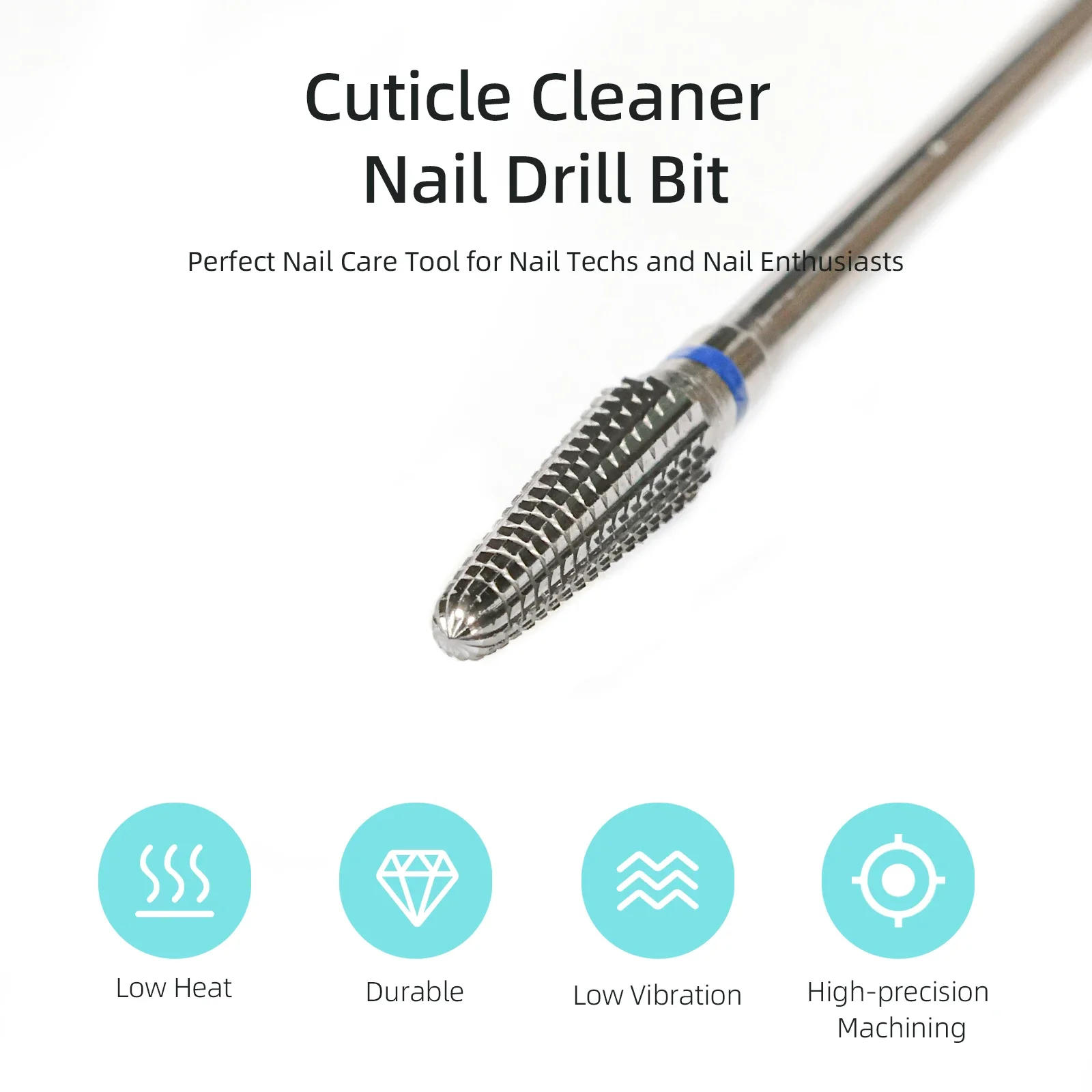 Description Picture 2 of itemHYTOOS Cone Cuticle Nail Drill Bit Straight Cut Conical Carbide Nail Bit Manicure Gel Polish Remover Electric Drills Accessories