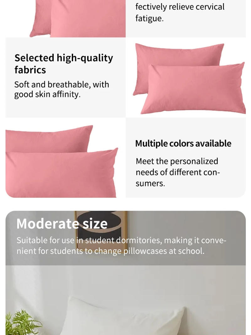 Description Picture 6 of item2pcs Brushed Pillowcase, Soft Breathable Pillowcase, Premium Quality Pillow Covers For Bedroom Sofa Home Decor, Without Pillow