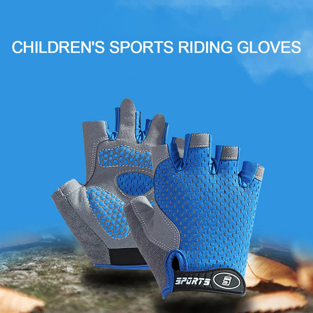 Description Picture 2 of itemKids Cycling Gloves Half Finger Bike Gloves Non-Slip Biking MTB Bicycle Gloves for Workout, for Boys & Girls