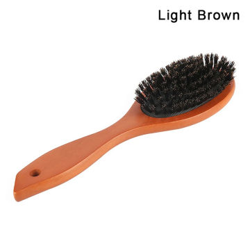 Boar Bristle Beard Brush Airbag Comb Lotus Wood Handle Cleaning Brush Hairdressing Unisex Anti Static Hair Styling Tools Salon