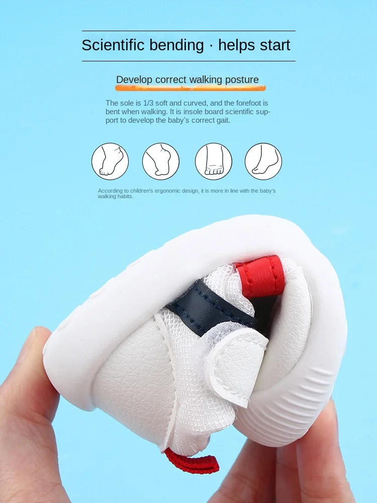 Description Picture 5 of itemBaby Toddler Shoes Four Seasons Shoes 0 To 3 Years Old Baby Shoes Soft Bottom Non-slip Girls Boys Mesh Breathable Single Shoes