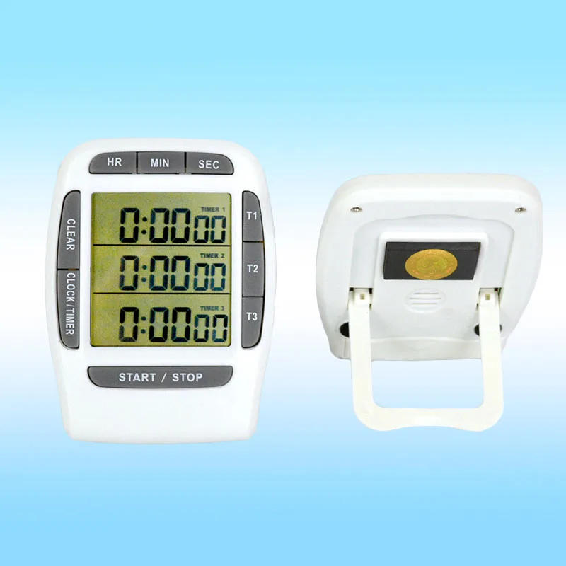 Description Picture 3 of itemDigital LCD Multi-Channel Count Down Up Timers Laboratory 3 Channel CountDown&Up Cooking Kitchen Sports Alarm Clock Timers