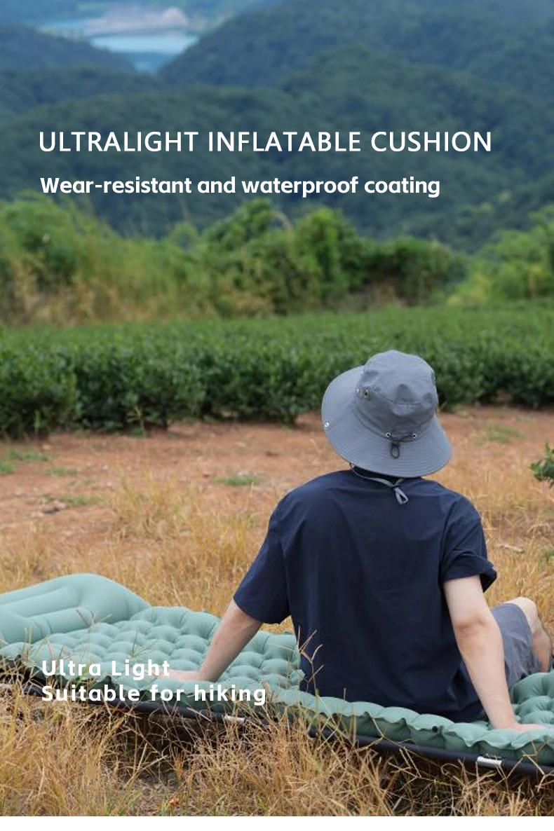 Description Picture 2 of itemTARKA 2m Lengthen Inflatable Mattress Outdoor Camping Self-Inflating Mats Spliceable Hiking Fishing Sleeping Pad Air Cushion