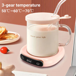 220V Smart Cup Heater Coffee Mug Warmer Electric Hot Plate for Milk Tea Food Heating Coaster 3 Gear Warming Pad Hot Tea Makers