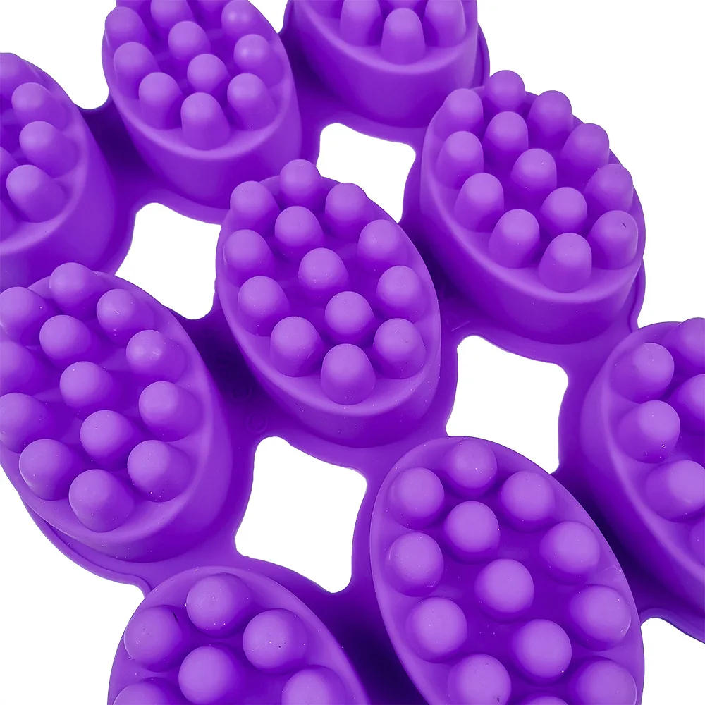 Description Picture 5 of itemNew 3D Handmade Silicone Soap Molds Massage Therapy Bar Molding Tray Oval Shape Mould DIY Resin Craft