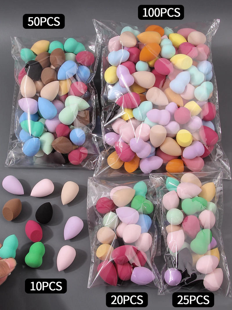 Description Picture 4 of item10/20/25/50/100PCS Latex-Free Makeup Sponges | Random Colors & Shapes for Liquid/Cream/Powder | Blending Beauty Sponge Bulk Set