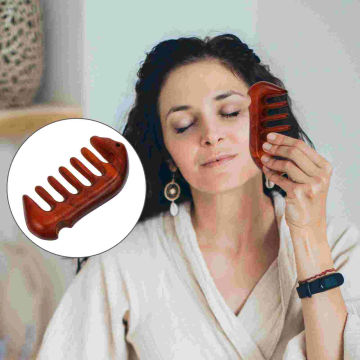 Wooden Comb Wide Hair Comb Sandalwood Comb Scraping Scalp Comb Static Meridians Tool