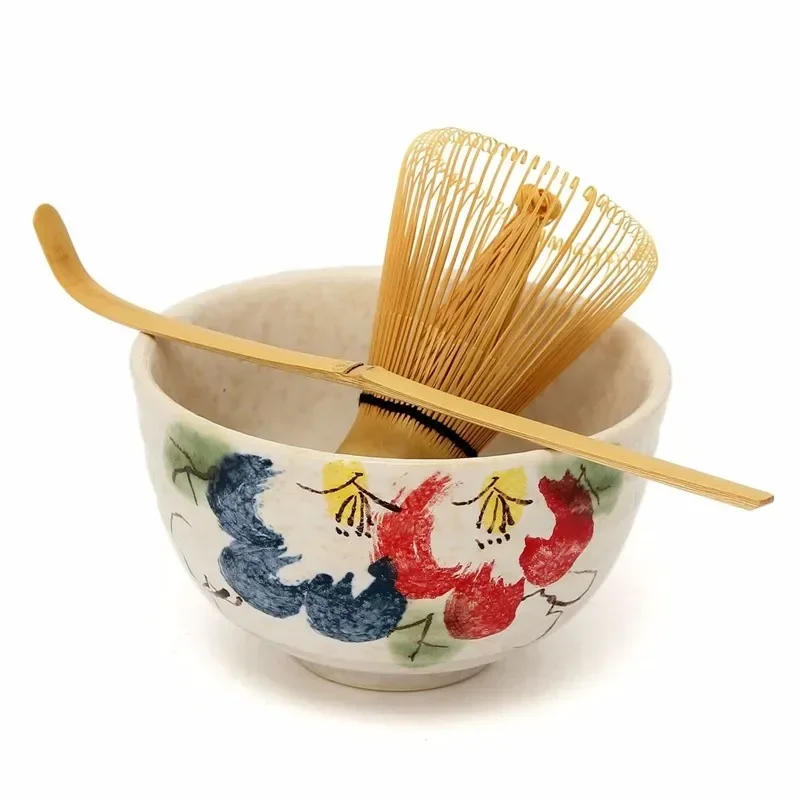 Description Picture 5 of item3pcs sets Tea Ceremony Matcha Ceramic Tea Bowl Bamboo Tea Scoop Matcha Whisk Japanese Teaware  Tool 4 Style matcha bowl set