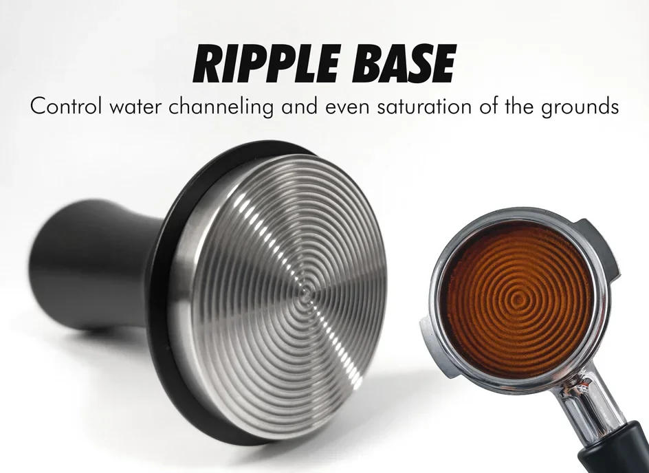 Description Picture 6 of item51mm 53mm 58mm Espresso Tamper Barista Coffee Tamper Kit Coffee Distributor and Coffee Tamper Mat Spring Stainless Steel Tampers