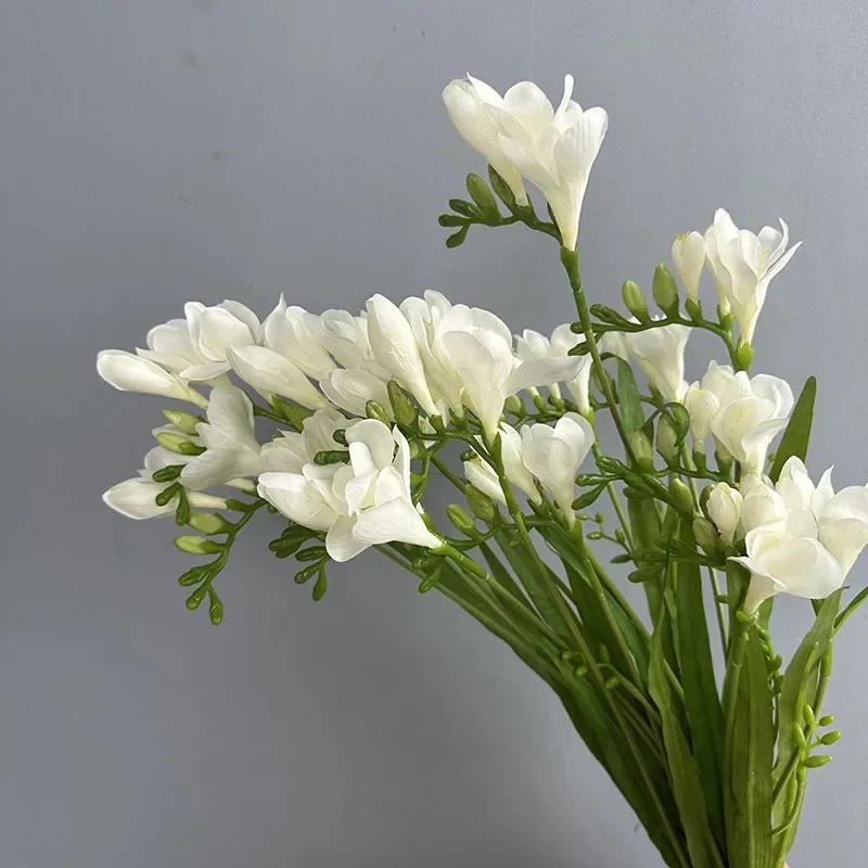 Description Picture 6 of item4pcs/lot Simulation Freesia Branches Silk Fake Flowers Festival Party Decoration Pink Fragrant Snow Orchid Artificial Flower