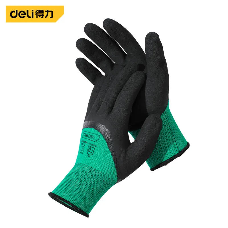 Description Picture 3 of item1 Pair Wear-resistant Work Gloves Gardening Digging Planting Garden Gloves Latex Coated Polyester Glove Labor Protection Gloves