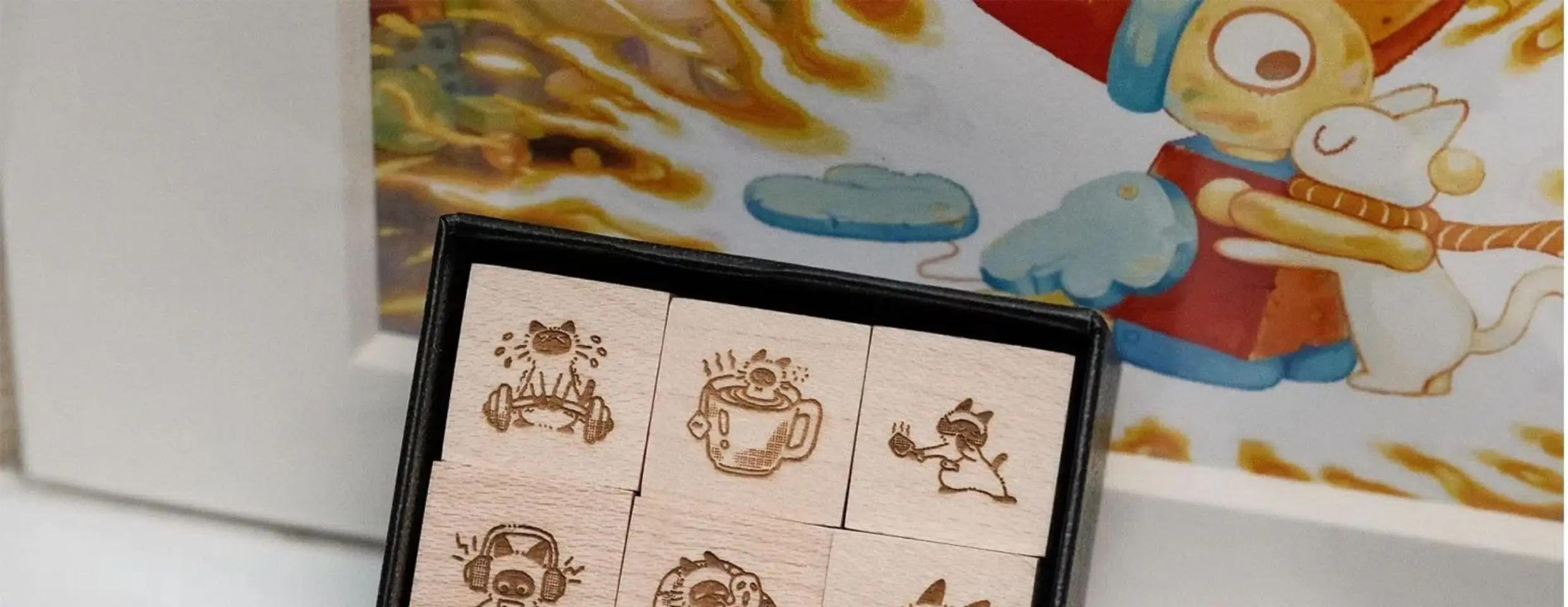 Description Picture 5 of itemMini Lovely Cat And Panda Happy Daiy Life Wooden Rubber Stamp Set DIY Scrapbooking Photo Album Card Making Wood Seal