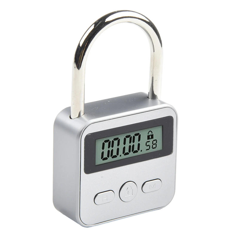 Description Picture 6 of item1pc Timing Padlock Anti-addiction Metal Timer Lock LCD Display Multi Function Electronic Time 99 Hours Max Timing Padlock