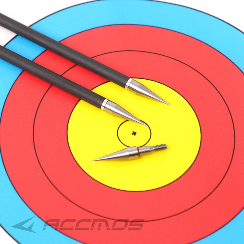 Description Picture 5 of itemDIY 12/24/50PCS 100 Grain Stainless Steel Arrow Point Tip For ID 6.2mm Arrow Shaft Broadheads Arrow Head Arrow Accessory