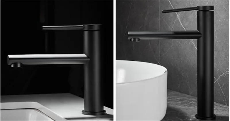 Description Picture 6 of itemBasin Faucet Brass Bathroom Mixer Tap Black/Grey Wash  Single Handle Hot and Cold