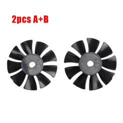2 Pcs Air Compressor Black Fan Blade Oil-free Air Pump Motor 550W 750W Cooling Fan Plastic Fans 13mm Shaft Hole 115mm Diameter