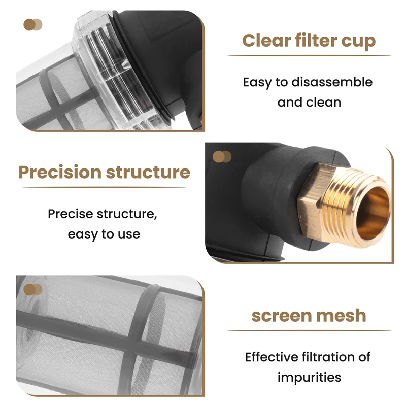 Description Picture 6 of itemBHBD-Sediment Filter Attachment Line Water Hose Filter, Garden Hose Filter For Pressure Washer Inlet Water