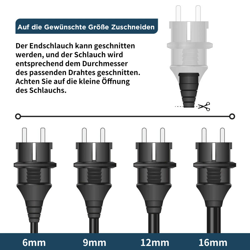 Description Picture 6 of itemEU AC power adapter socket industrial waterproof plug replaceable rewiring Schuko extension cord connector converter 16A 250V