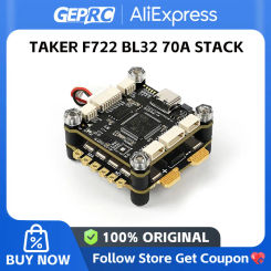 GEPRC TAKER F722 BL32 70A STACK GEP-F722-HD V2 Flight Controller H70_96K BLHELI32 G071 70A 4in1 ESC 3-6S 30X30mm for FPV Drone