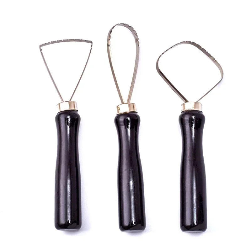 Description Picture 3 of item3Pcs Pottery Clay Sculpture Big Loop Tool Clay Scraper Sculping Modelling Tool Wood Handle Ceramics Trimming Carving Tools