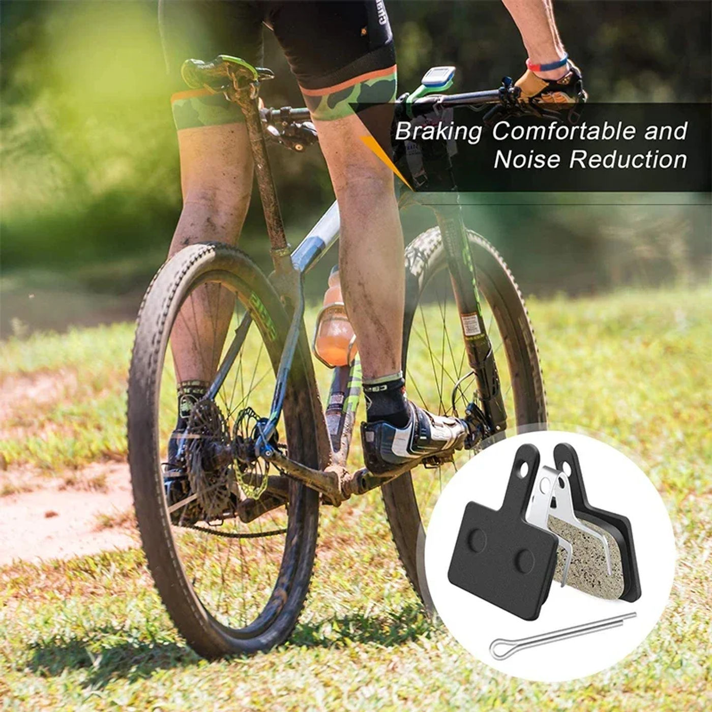 Description Picture 6 of item4 Pairs MTB Bicycle Resin Disc Brake Pads For Shimano B01S M525 M515 T615 T675 M505 M495 M486 M485 M475 M465 M447 M446 M445 M416