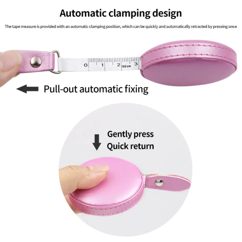 Description Picture 3 of itemMeasuring Tape Leather Retractable Ruler Tape Portable Centimeter Inch Roll Tape Practical Measures Height Ruler Measuring Tool