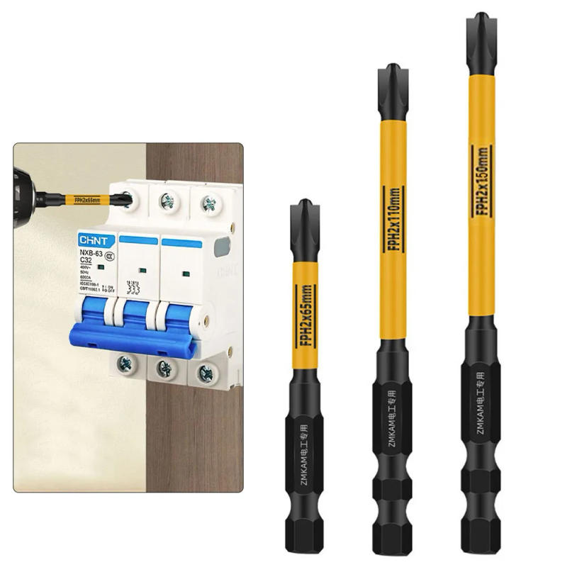 Description Picture 4 of itemFPH2 Electrician Special Screwdriver Bits Set Magnetic Electric Impact Drill Nut Driver For Circuit Breaker  65 110 150mm