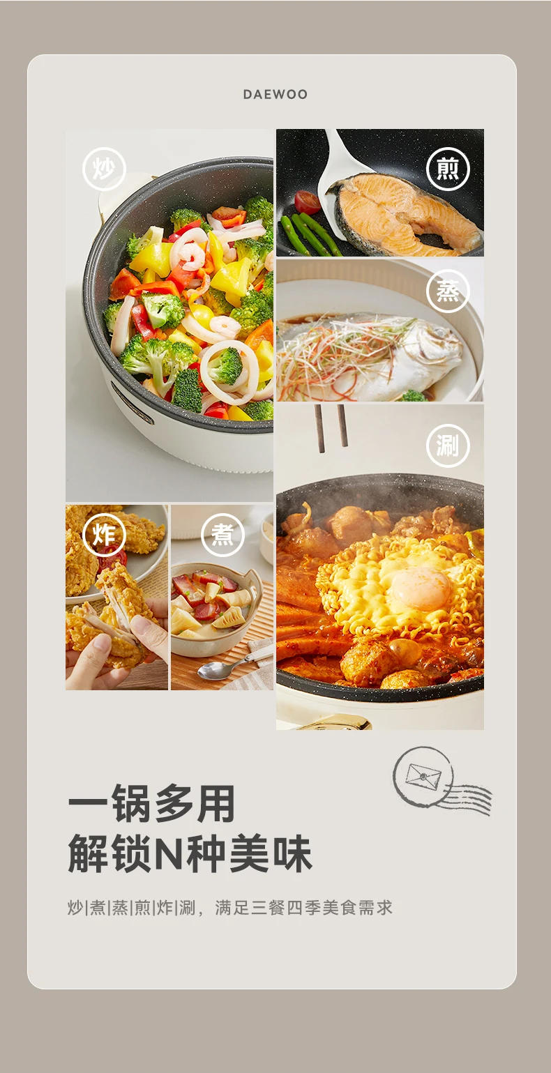 Description Picture 5 of item110V/220V Non-stick and Versatile Electric Cooker for Steaming, Frying and Hot Pot