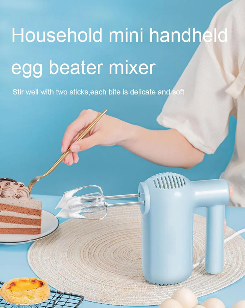 Description Picture 3 of itemElectric Automatic Stirrer Handheld Egg Beater Milk Foamer Cream Butter Whisk Cake Bake Dough Mixer Stainless Steel Food Blender
