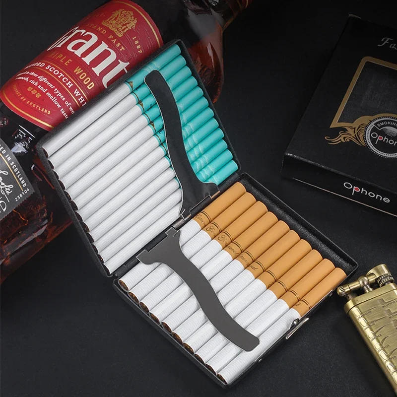 Description Picture 5 of itemBlack Frosted Cigarette Storage Box Universal Tobacco Case Pocket Metal Smoking Cases Smoking Accessories