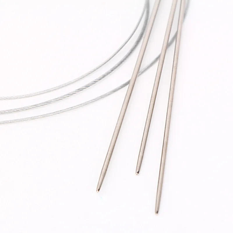 Description Picture 4 of item1pcs Metal Circular Knitting Needles Set Stainless Steel Yarn Crochet Needle for Babies Sleeves Socks Weaving Tool Accessories