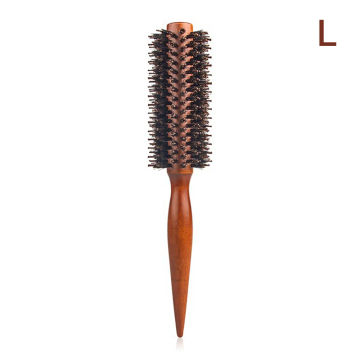 Anti Static Wood Boar Bristle Hair Round Brush Teasing Brush For Hair Curly Comb Hair Brush Hairdresser Styling Tools