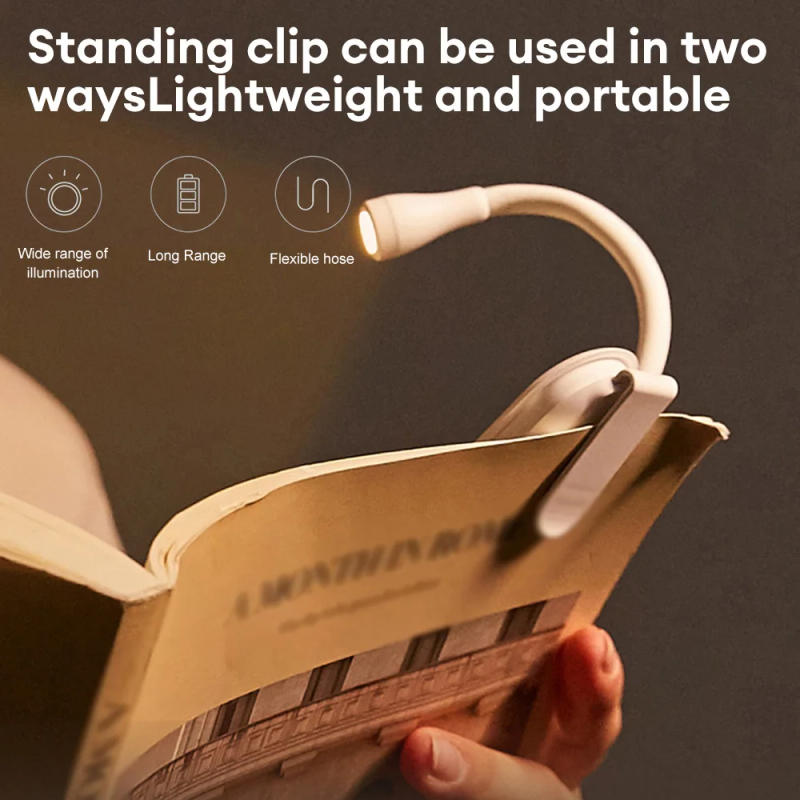 Description Picture 2 of itemMini LED Book Night Light Adjustable Clip 360 Flip Study Eye Protection Lamp Rechargeable Night Light For Travel Bedroom