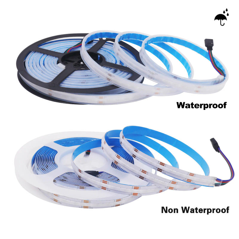 Description Picture 4 of item12V 24V RGB COB LED Strip Light 576LEDs/M High Bright Flexible LED Tape IP20 IP68 Waterproof Ribbon Rope FOB LED Lights 1m 5m