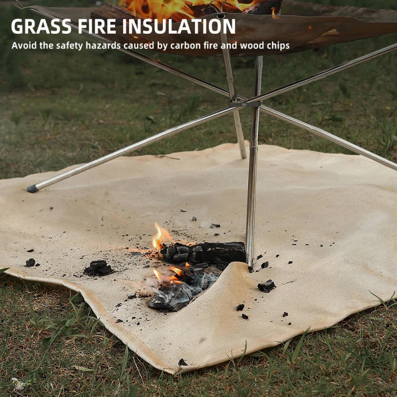 Description Picture 2 of itemOutdoor Camping Fireproof Cloth Picnic Barbecue Insulation Mat Flame Retardant High Temperature Fire Blanket Fiberglass Mat