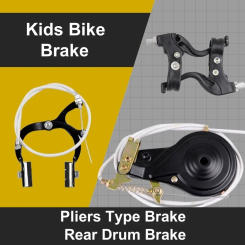 Children Bicycle Brake Rear Wheel Drum Brakes Brake Lever Clamp-Type Brake Suit 12-16 Inch Kids Bike