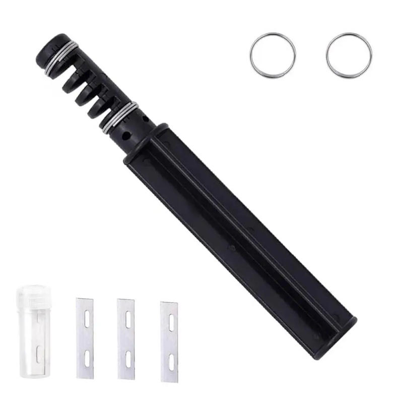 Description Picture 2 of itemLeather Strip Cutter Tool For Leather Strap Cutter Handmade Leathercraft Knife With 3 Blades DIY Leather Cutting Tool New