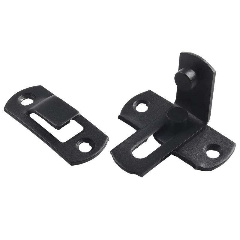 Description Picture 4 of itemLatch Hasp Stainless Steel Hardware Buckle Home Security Durable Black Sliding Gate Barn Door Lock 90 Degree Right Angle