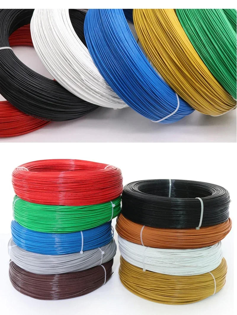 Description Picture 5 of item5/10M UL1332 PTFE Wire 30/28/26/24/22/20/18/16/14/13/12/10 AWG FEP Insulated High Temperature Electron Cable For 3D Printer