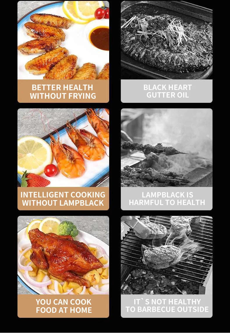 Description Picture 4 of itemElectric Air Fryer Multifunctional 4.5L Without Oil Convection Oven Deepfrier on Offer Machine Aerogrill for Kitchen 110V/220V