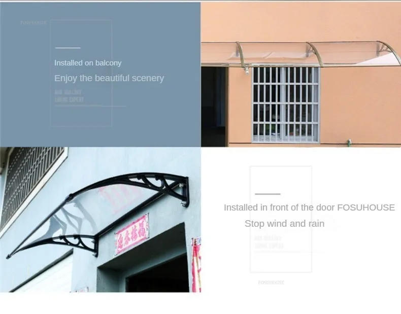 Description Picture 4 of itemModern Aluminum Alloy Awning for Outdoor Rain and Sun Protection Design Awnings Creative Household Awning for Vegetable Plot