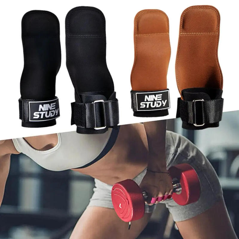 Description Picture 6 of item1 Pair Gym Gloves Weightlifting Workout Hand Palm Protector Gymnastics Hand Grips Pull Up Kettlebells Training Wrist Strap