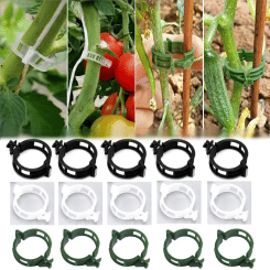 Plastic Plant Support Clips Garden Veggie Tomato Ties Trellis Stake Clips Reusable Plant Vine Protection Grafting Fixing Tool