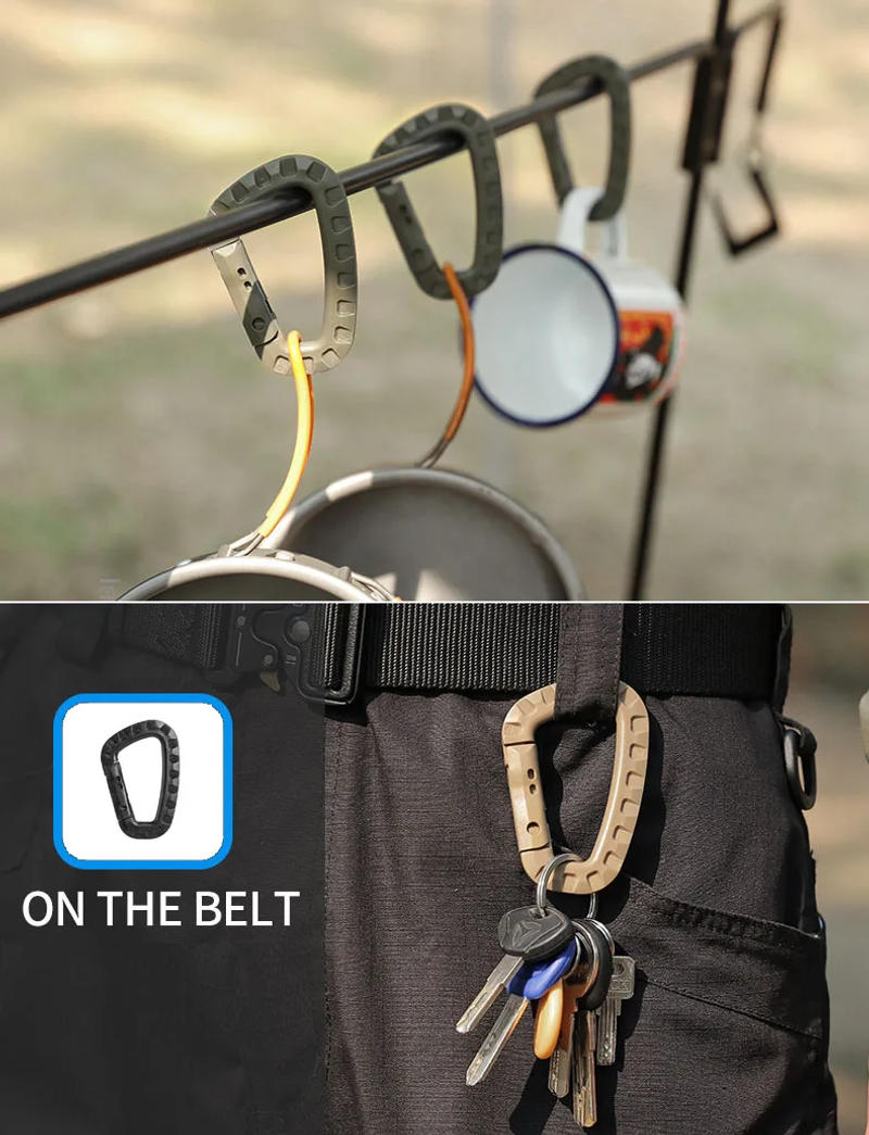 Description Picture 4 of itemOutdoor Medium Tactical Carabiner ITW Molle Buckle Hook Backpack Molle D Buckle Hunting Camping Climbing Accessories