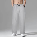 Males' Loose Long Trousers New Men's Sense of Stacking Casual Pants Men's Lightweight Outdoor Sports Fitness Sweatpants