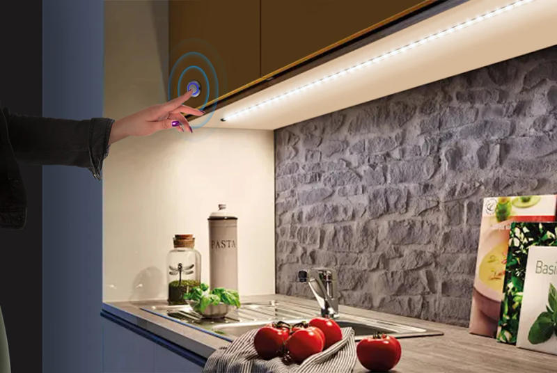 Description Picture 2 of itemDC12V LED Strip 2835 Dimmable Touch Switch Backlight TV Kitchen Strip Flexible LED Tape Ribbon Under Cabinet Light Night Lamp