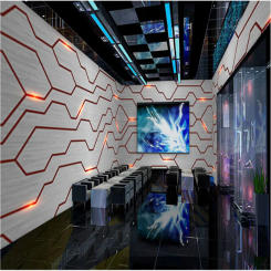 Modern Technology Sense Industrial Decor Mural Wallpaper Gray Circuit Board Metal Background Bar KTV Internet Bar Office Mural