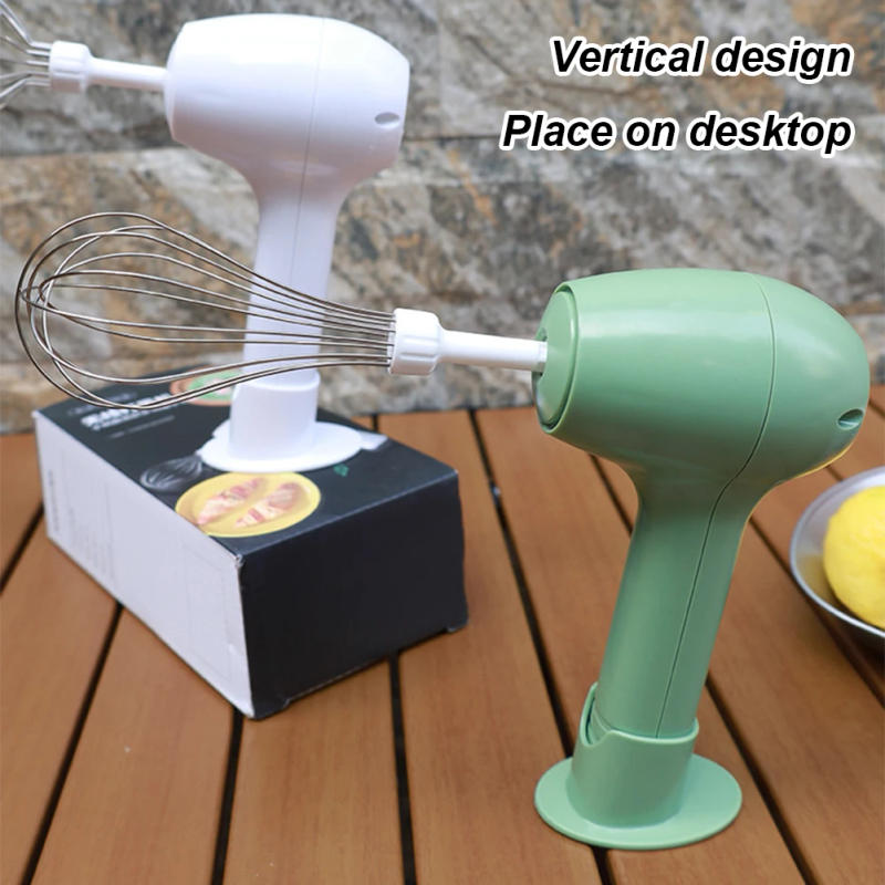 Description Picture 5 of itemElectric Small Hand Mixer One-Button Start Wireless Egg Beater with Stainless Whisks for Baking Whipping Eggs Butter Cream Tools